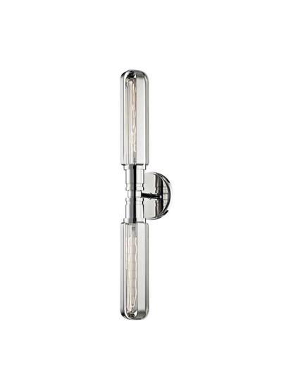 Red Hook 2-Light Wall Sconce in Polished Nickel.